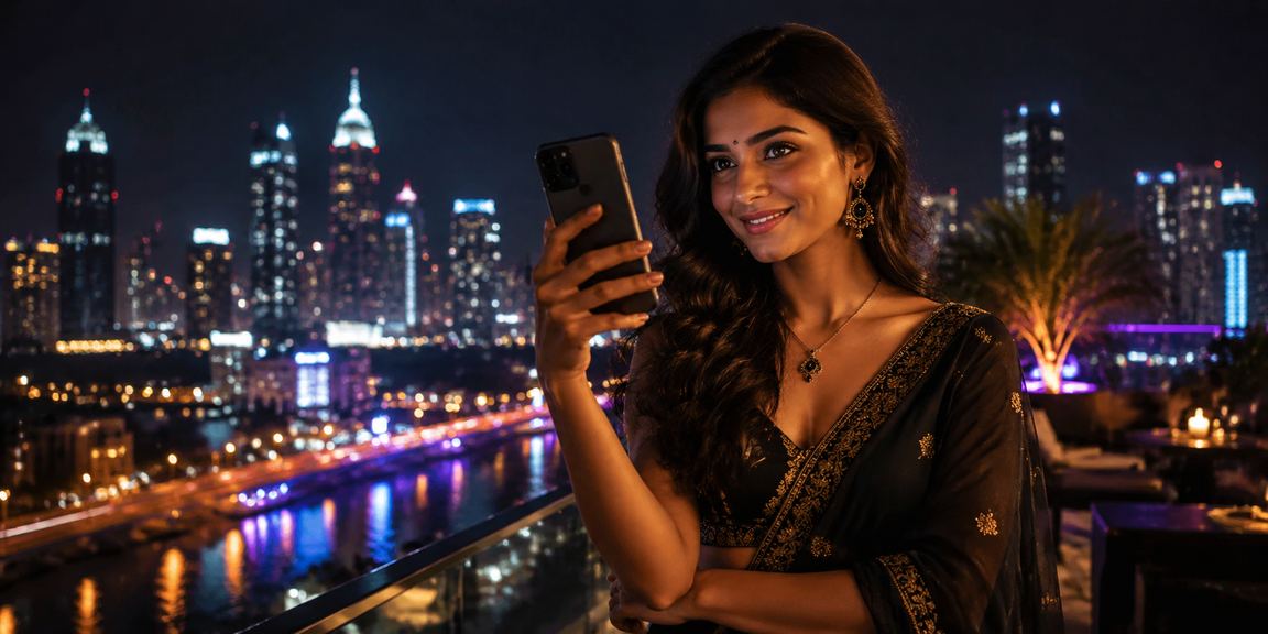 Kerala backwaters with neon signs symbolizing digital privacy and security